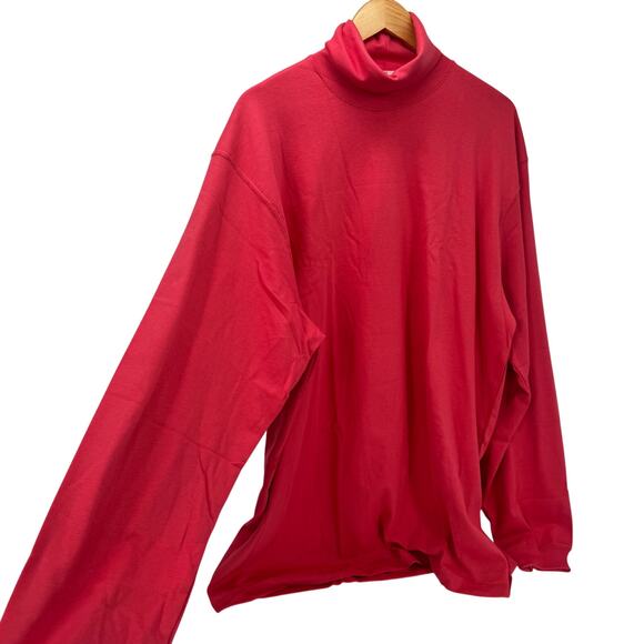 Vintage J Crew Turtleneck Mens XLT Oarsman Salmon Pink Pullover Coastal Cotton - Picture 3 of 6